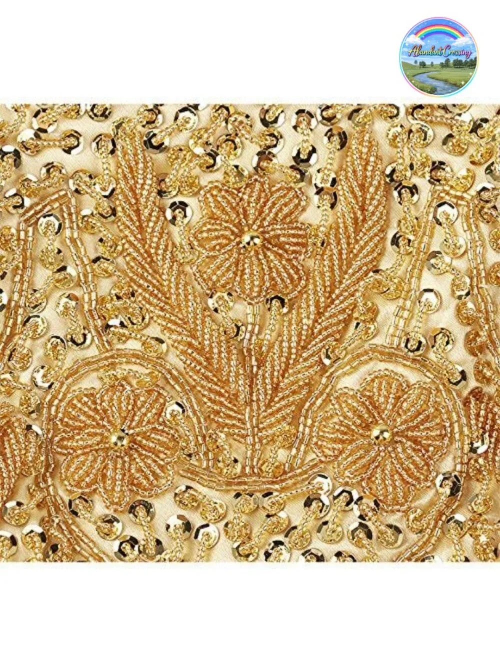 Beaded Sequin Flower Evening Purse Large Clutch Bag Detachable Wristlet